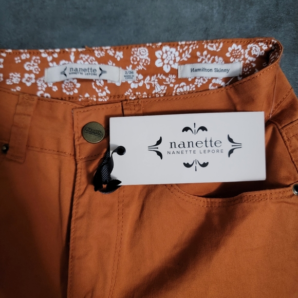 Nanette Lepore Hamilton Skinny Pants, Autumn Orange, Women's Size 2 - Picture 8 of 10